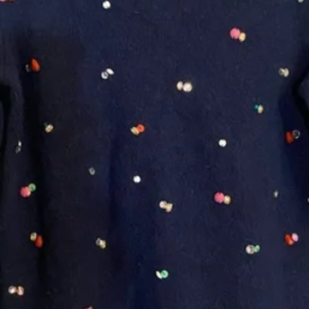 Retrology Navy Sweater with Sequin and Gem Accents - Picture 4 of 6
